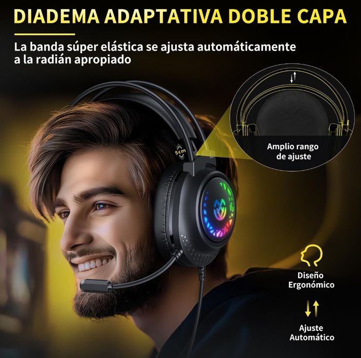 Słuchawki Gamingowe Tatybos Dwuwarstwowa adaptacyjna opaska na głowę