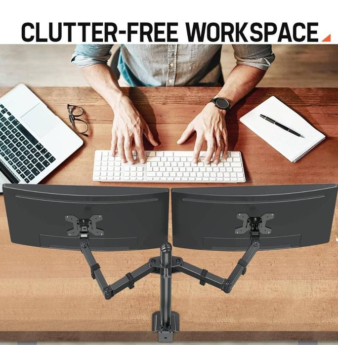 Eono encm1 Настільне кріплення для двох моніторів