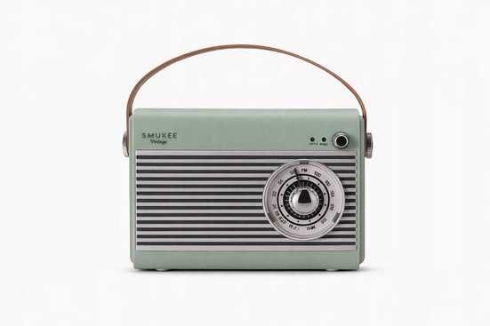 Radio z Głośnikiem Bluetooth SMUKEE VINTAGE 5W zielone
