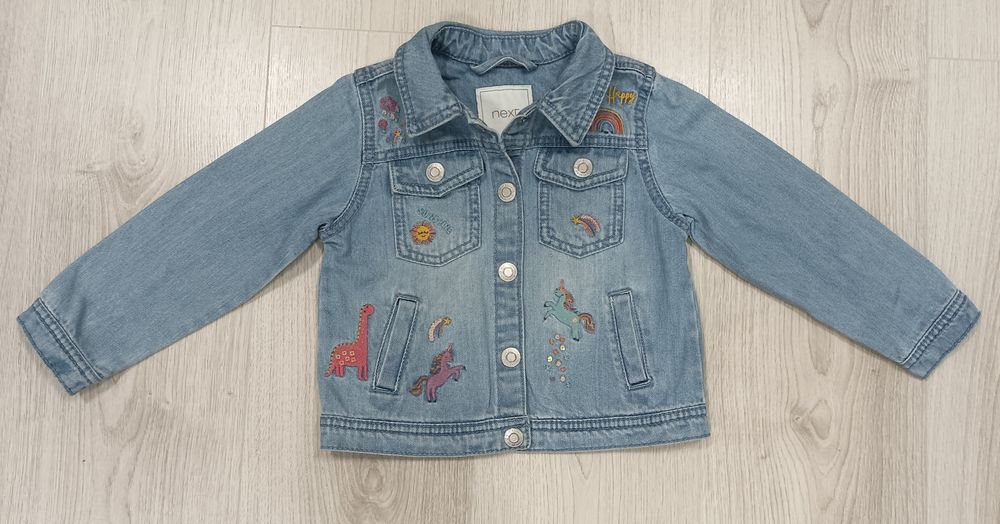 Джинсова курточка Next для дівчинки, р 2-3