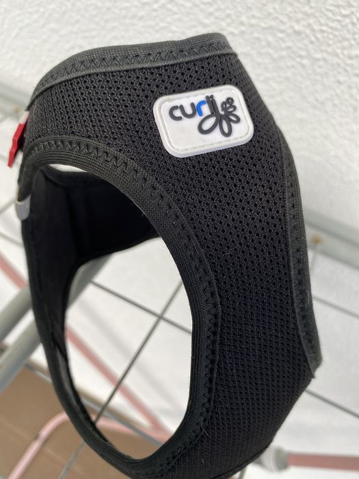 Curli Peitoral para Cão,Vest Air Mesh Preto XL