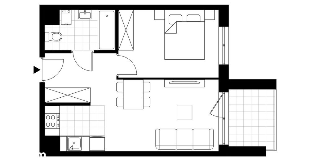 2-pokojowe mieszkanie 36 m² + balkon Bez Prowizji - Widok 4