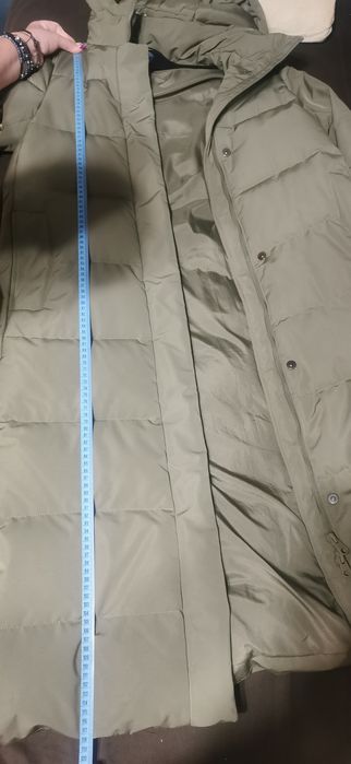 ZARA płaszcz damski kurtka zimowa z kapturem khaki xs