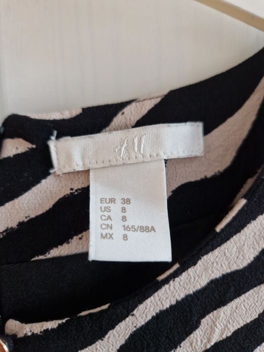 H&M sukienka M 38 zebra