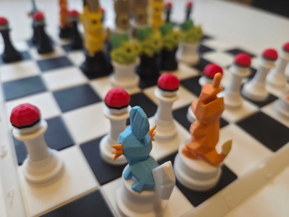 Pokemon szachy druk 3d