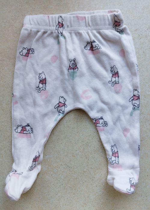 Kubuś Puchatek komplet dla noworodka bluzka i półśpiochy wyprawka 56