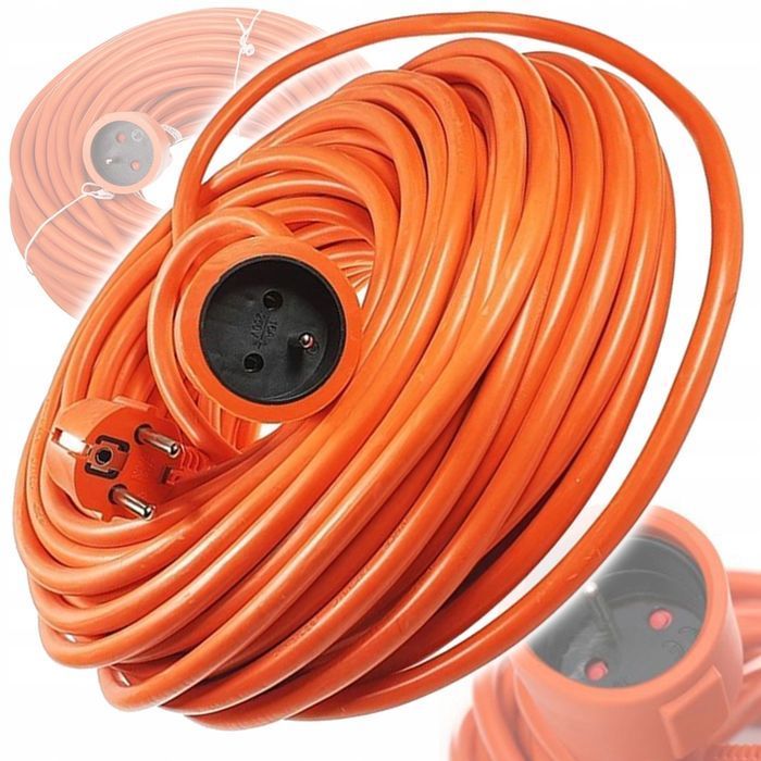 Przedłużacz Ogrodowy Do Kosiarki Kabel Budowlany Do Ogrodu 50M