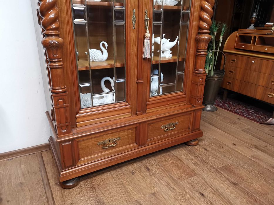 Śliczna dębowa witryna biblioteczka antyk 731/2025
