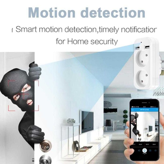 adaptador de tomadas câmera wi fi usb segurança em casa babá