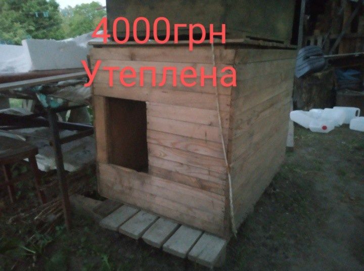 Будка вольєр буда собача домік утеплена для маленького середнього і ве