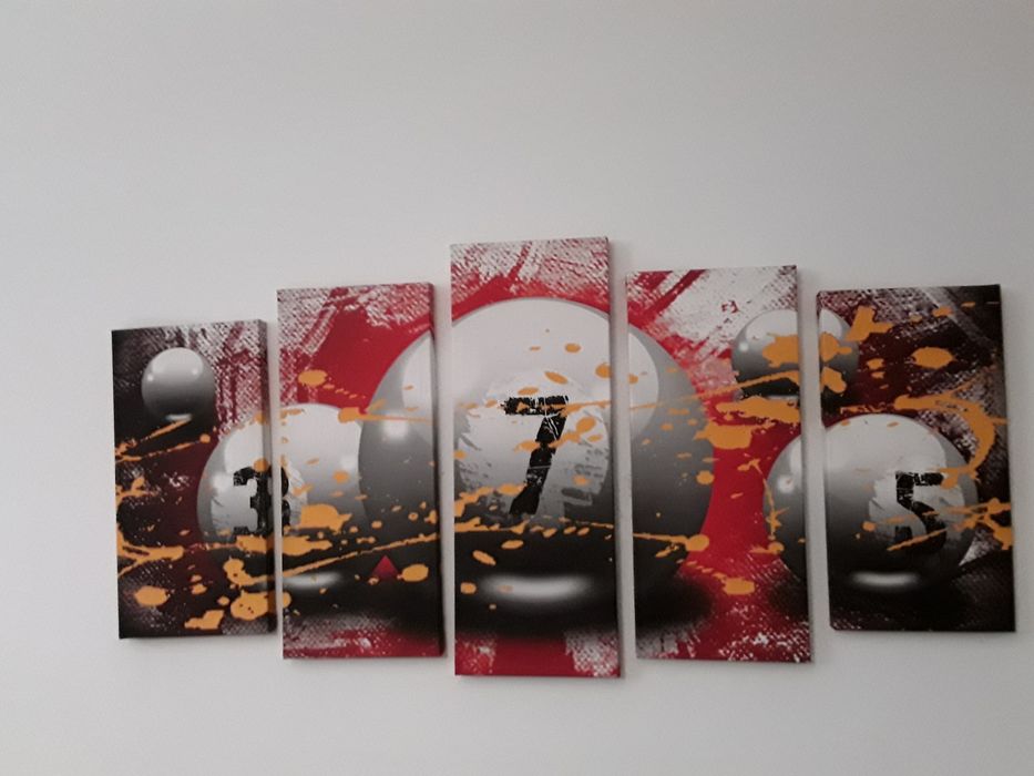 Quadro tela com formatos de bilhar64861819950977122