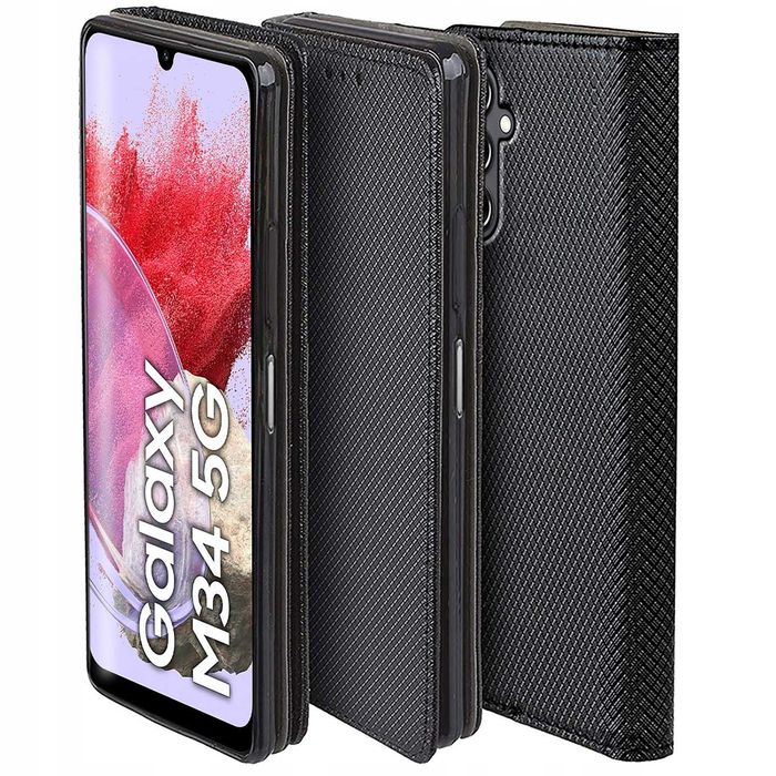 Etui Smart Magnet do Samsung Galaxy M34 5G + Szkło Hartowane