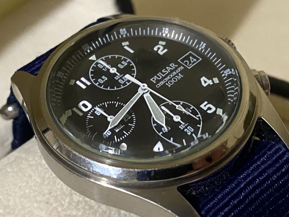Годинник Pulsar хронограф пілот military RAF