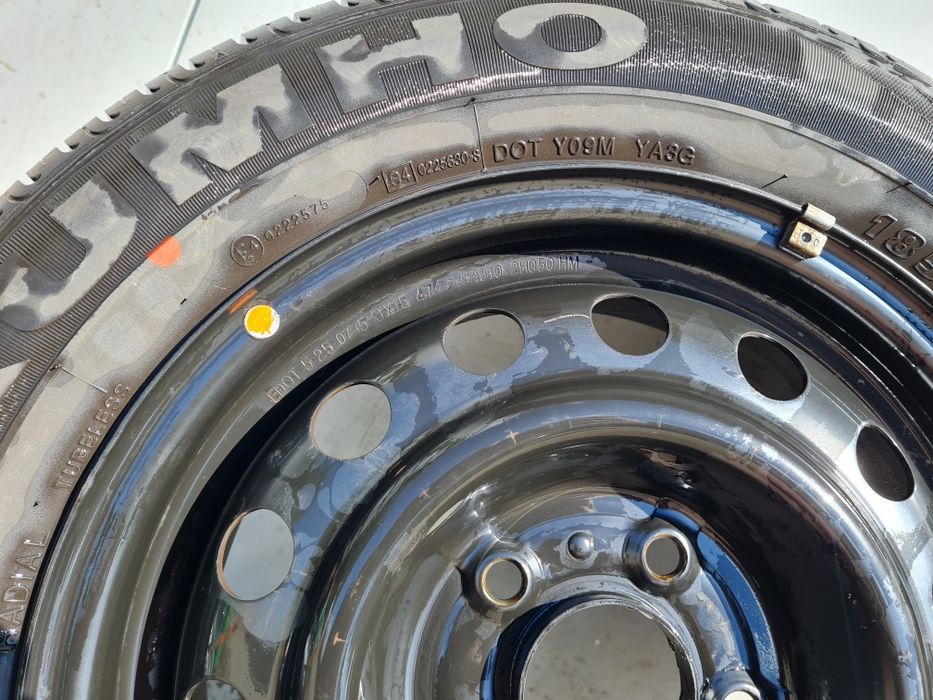 Nowe Koło Zapasowe Dojazdowe Zapas Hyundai Kia Mitsubishi Mazda Renault Megane 3 Toyota Nissan 5.5jx15h2 ET47 5x114.3 185 65 R15 88H Kumho Solus KH15