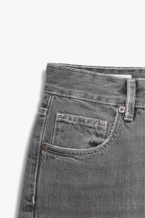 Сірі джинси wide leg zara висока посадка серые джинсы зара 34 36 38 42