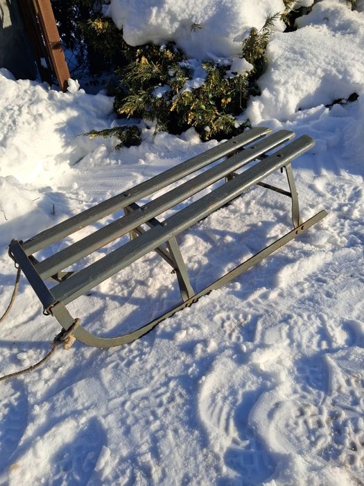 Sanki metalowe solidne na kulig