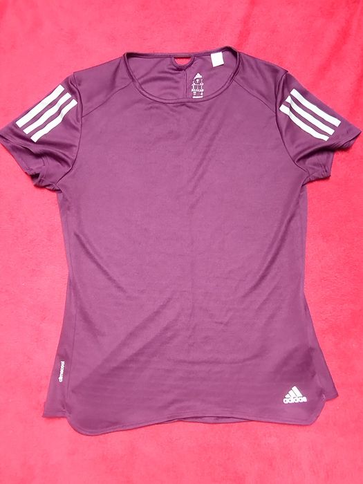 T-shirt damski śliwkowy  rozm s adidas