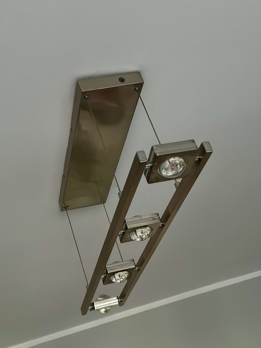 Lampa LED komplet z kinkietem wisząca plafon sufitowa ledowa z pilotem