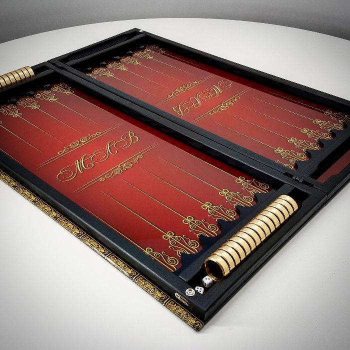 Нарды Люкс. Стекло, дерево и метал! Подарок мужу, мужчине. Art-limit.