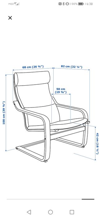 Poltrona Poang Ikea em pele