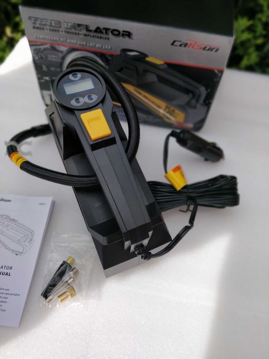 Compressor Ar Portátil 12V – 150PSI Ecrã Digital, Desligamento Autom.