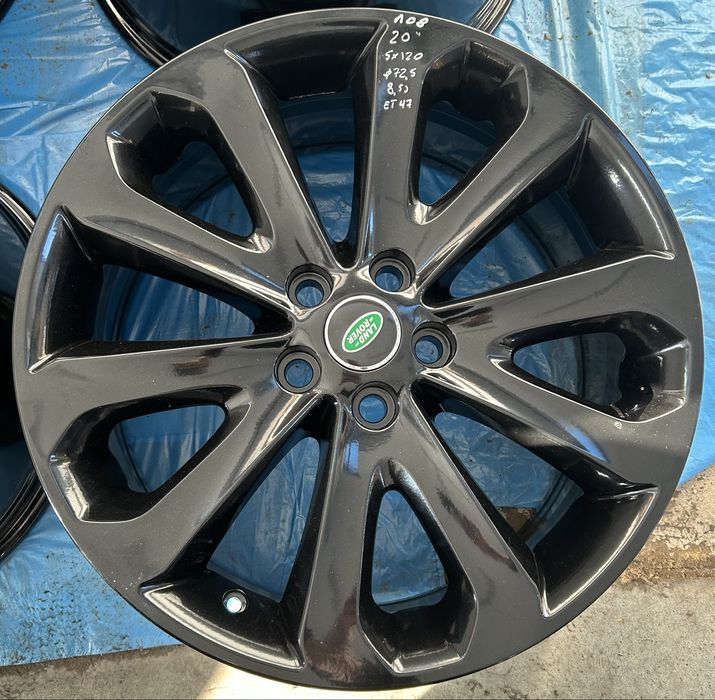 108 Felgi Aluminiowe Oryginał LAND ROVER R 20 5x120 Bardzo Ładne Czarn