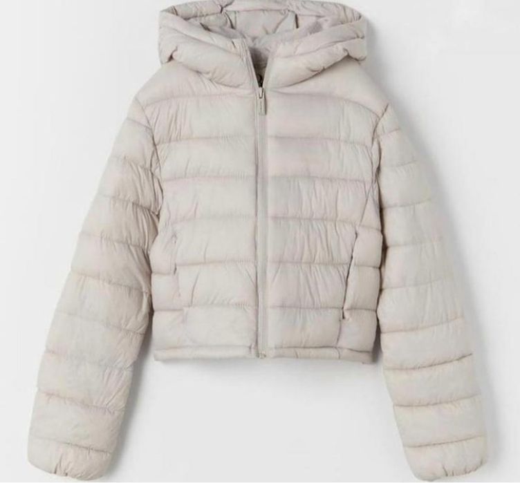 Стьобана вкорочена легенька куртка лайнер zara