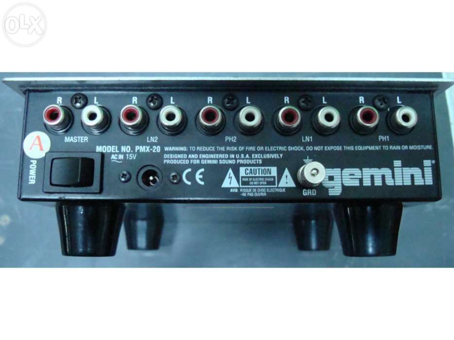 Gemini PMX 20, Mixing Console64751024244611121