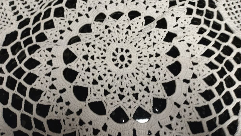 Toalha redonda em croché