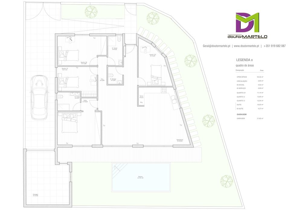 Moradia T4 - Térrea 140m2 - Palmela NOVA - a terminar com garagem, Pé Direito 3,40m 3wc