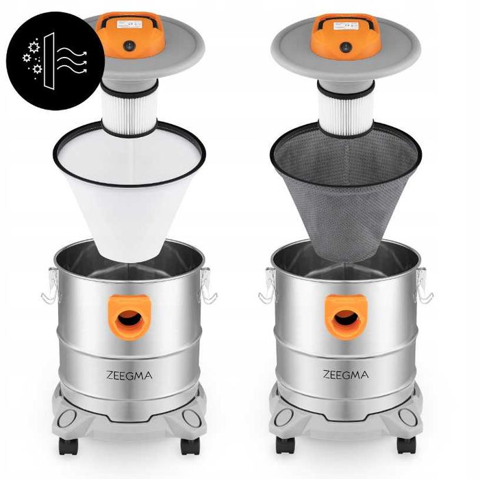 Profesjonalny Odkurzacz Przemysłowy Ash 1600W | Filtr HEPA Do Popiołu