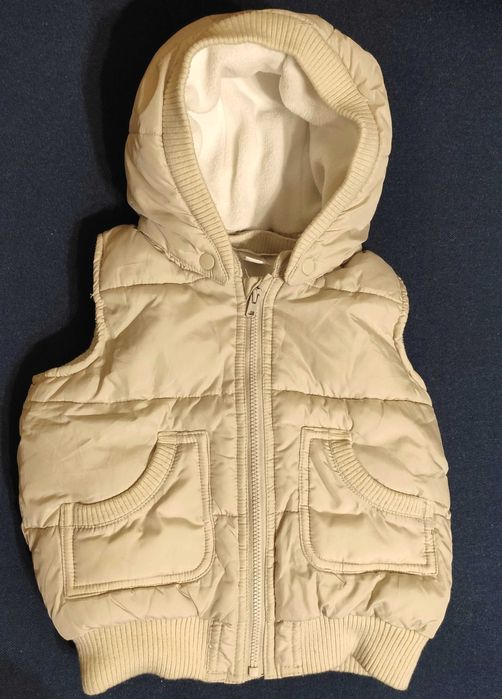 Bezrękawnik, ocieplacz zimowy H&M  kapocą rozm. 74.