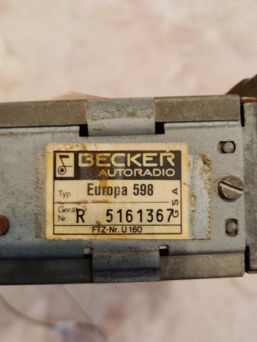 Auto Radio Becker Europa 70s