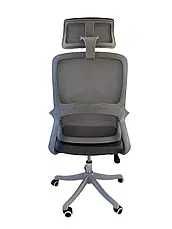 крісло офісне комп"ютерне сірий і чорний колір