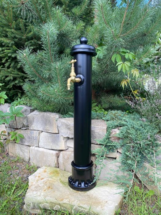 КОЛОНКА САДОВА металева з латунним вінтажним краном