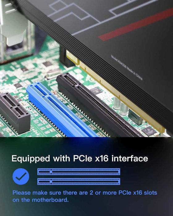 Inateck Placa PCIe x16 para M.2, suporta 4 SSDs NVMe,