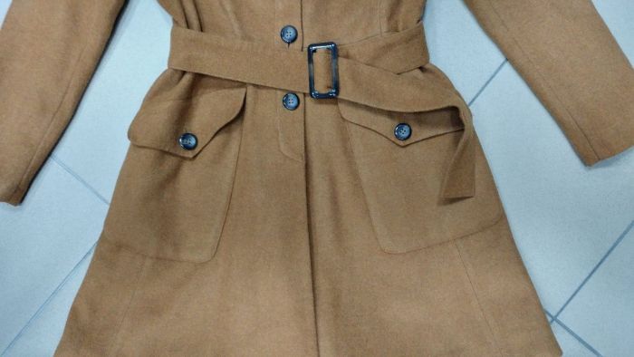 Płaszcz wełniany karmelowy wełna ASOS 42 XL