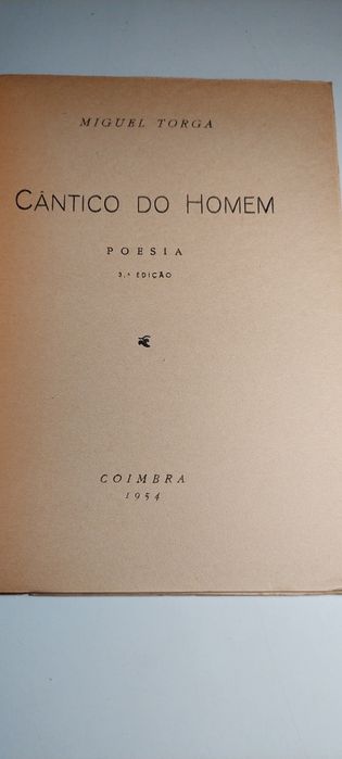 Cântico do Homem - Miguel Torga (3ª edição, 1954)