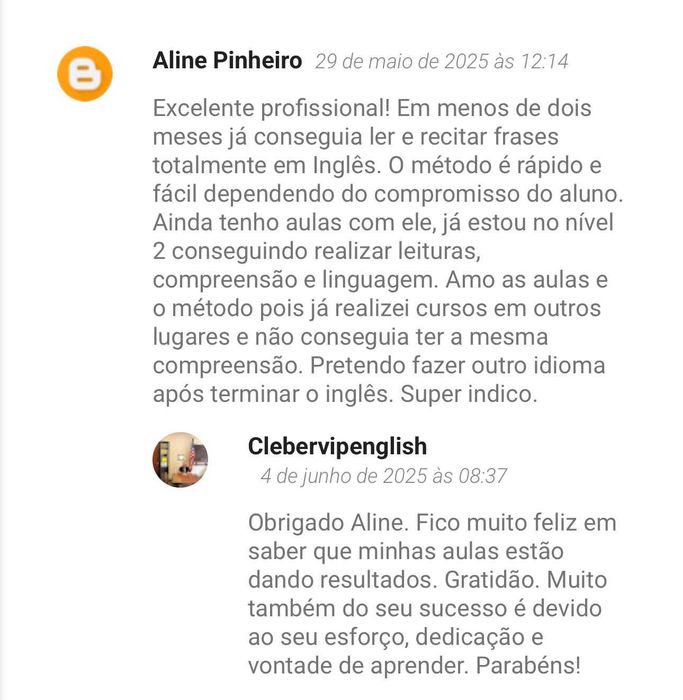 Aulas de inglês,  Francês e Italiano Conversação - On line.