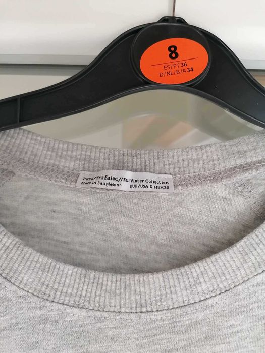 Sweat Cinza Basic Zara437477532448870401