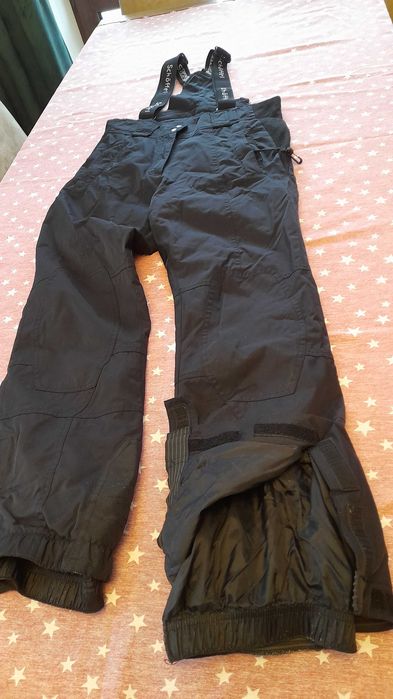 spodnie narciarskie czarne z szelkami, XXS, XS, S, taliowane, ok. 164