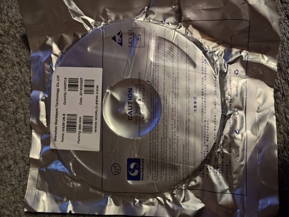 Diody led SMD WS2812B-B Worldsemi