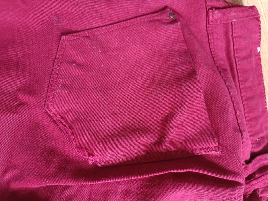 Stradivarius rurki dopasowane obcisłe bordowe XS