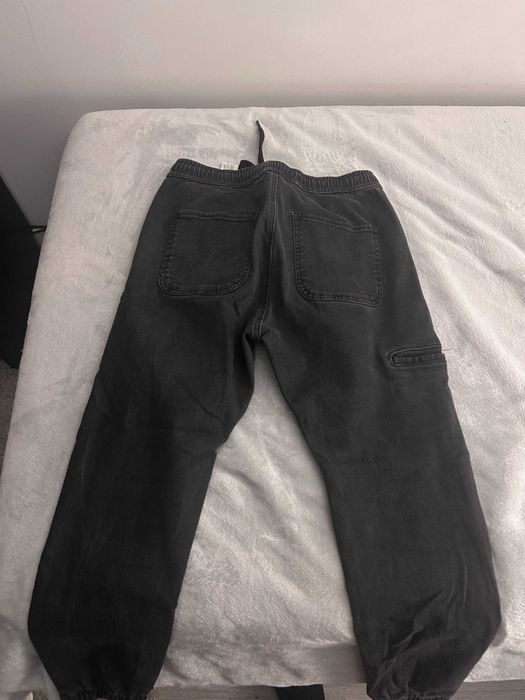 Calças Jogger Denim Pull&Bear M Cinzento Washed - Como Novas