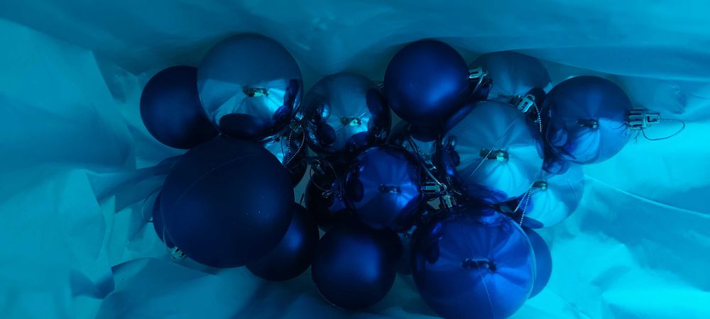 Bolas azuis natal