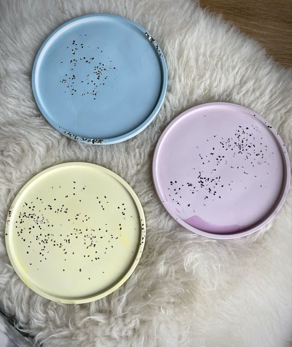 Taca z gipsu polimerowego miętowa 16 cm