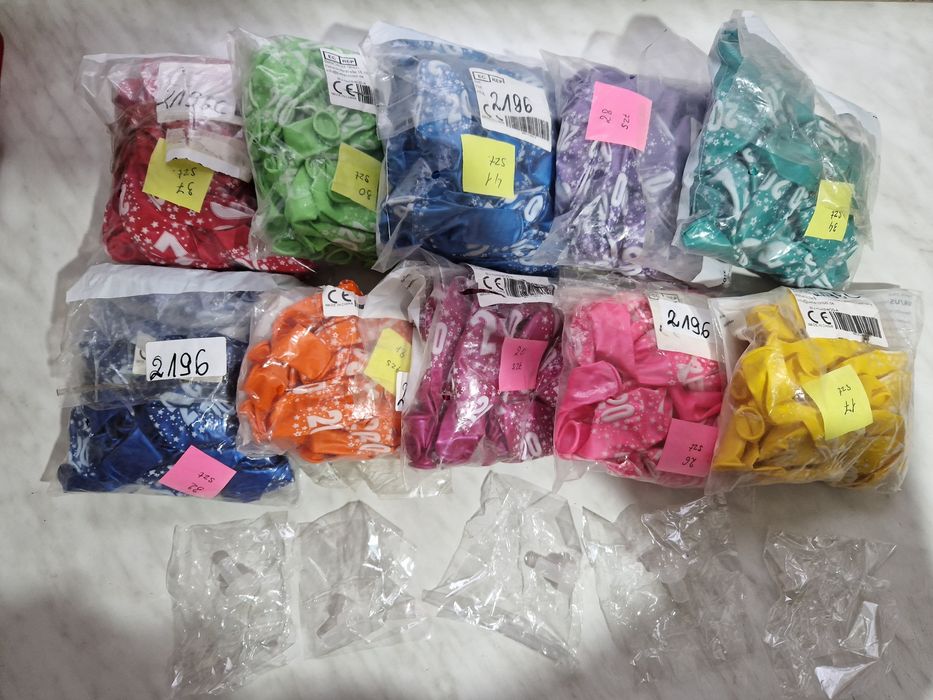 Balony na 20 urodziny imprezę kolorowe 283szt.