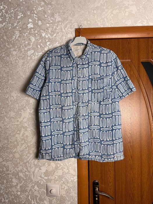 Universal works сорочка handblock print camp shirt, розмір l