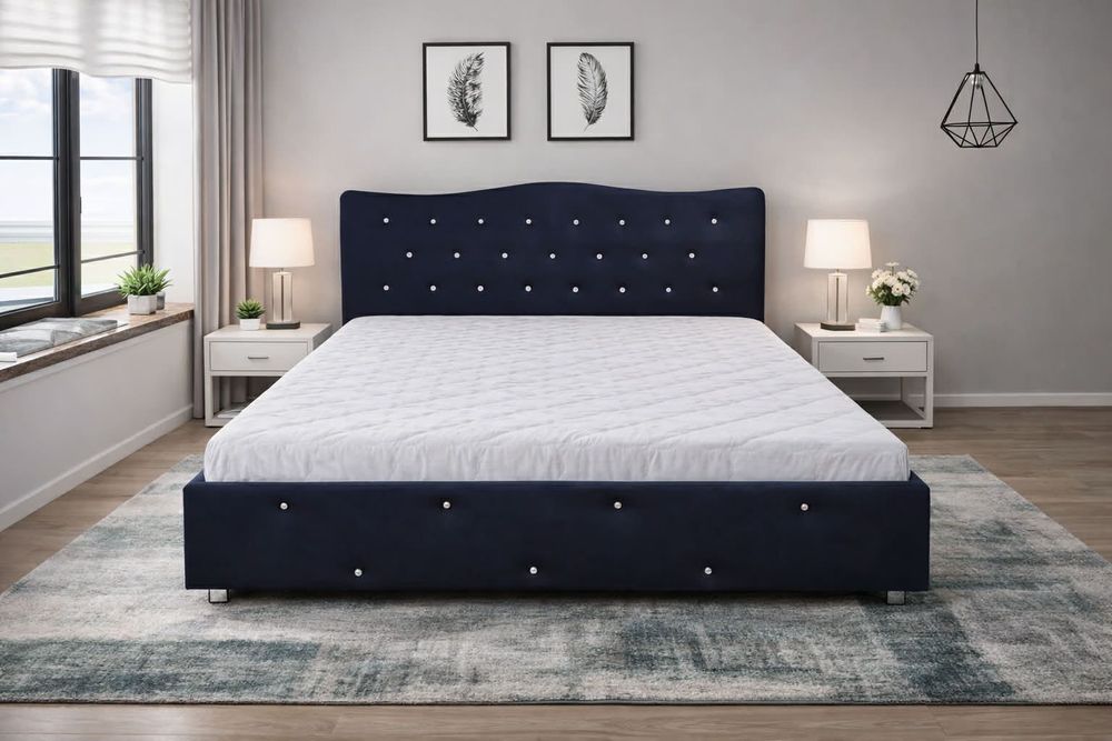 Łóżka sypialniane, tapicerowane