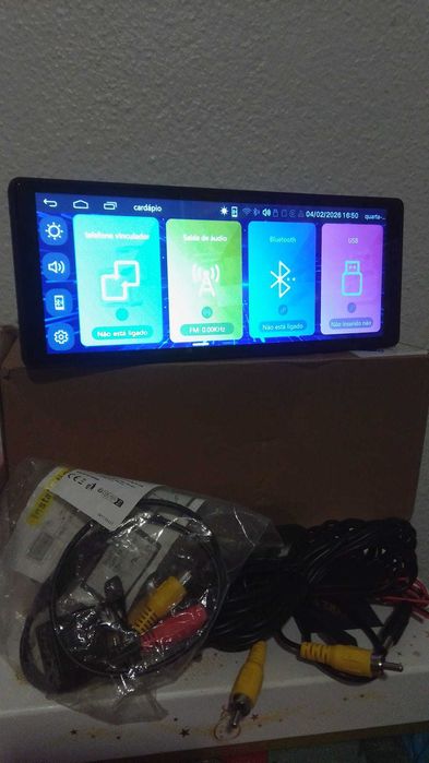 Ecrã CarPlay / Android Auto 9” Portátil – Câmara – Bluetooth, USB, FM